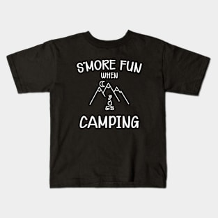 Camping - S'more fun when camping Kids T-Shirt